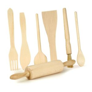 Set de utensilios de madera natural Egmont
