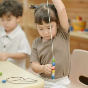 Caja enhebra las cuentas Plantoys